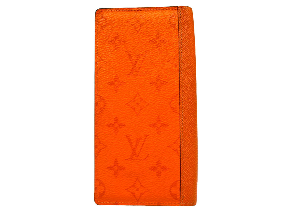 Louis Vuitton Taigarama NM Orange Portefeuille Long Wallet Bi fold Brazza Orange